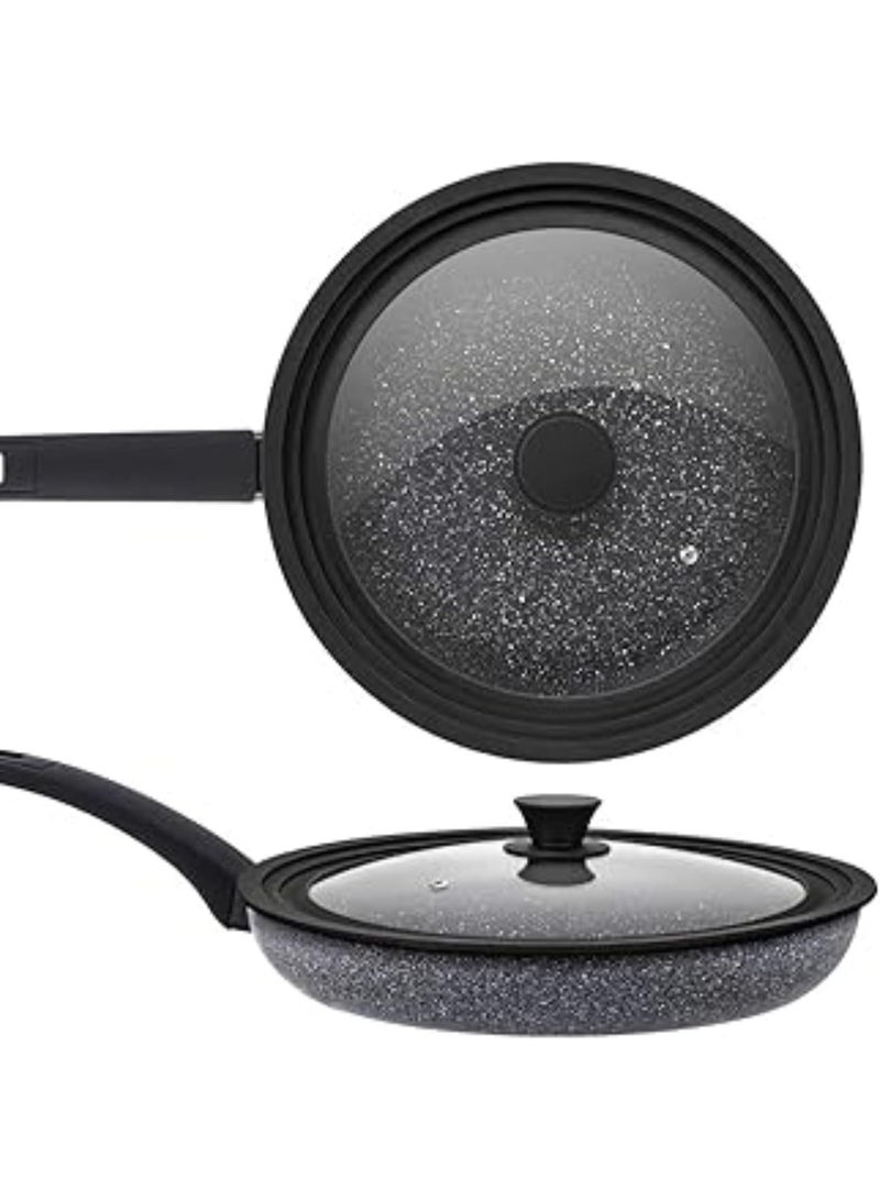 Bukela Universal Lid for Pots And Pans, Heat Resistant Food Safe Skillet Lid With Silicone Rims And Steam Vented, Silicone Universal Lid Fits All 24 To 28cm Diameter Cookware, Dishwasher Safe - Image 5